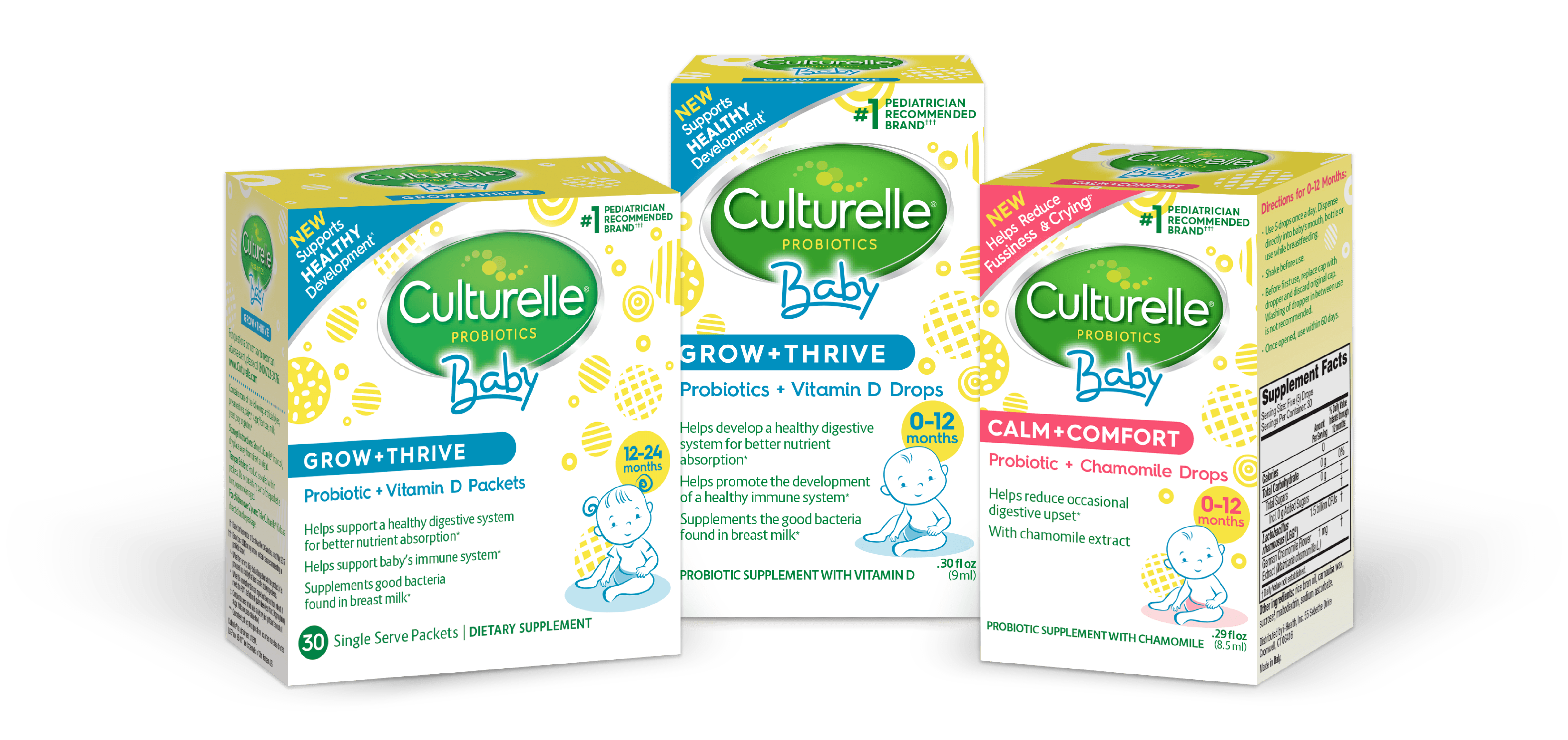 Baby probiotic product boxes